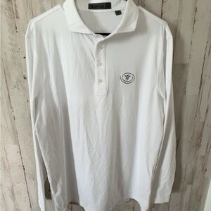 G/FORE Men’s Long Sleeve Performance Golf Polo Shirt Size Large White
